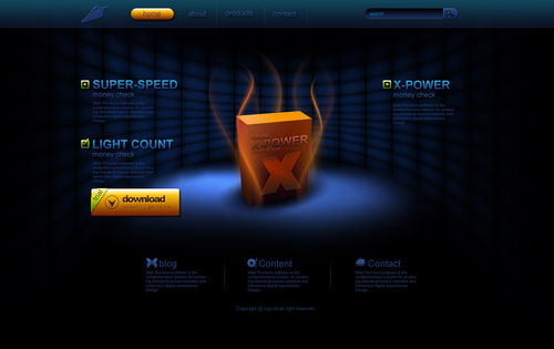 軟件產品網頁設計效果